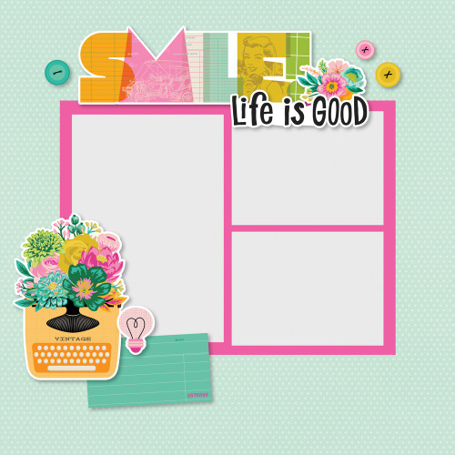Simple Stories Simple Page Pieces Die Cuts-Color Me Happy - 5A003JR4-1HDZ3