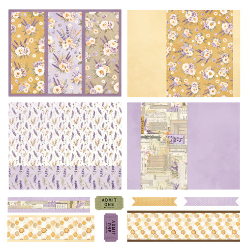 Simple Stoires Simple Cards Card Kit-Simple Vintage Lavender Fields - 5A003JQW-1HDXW