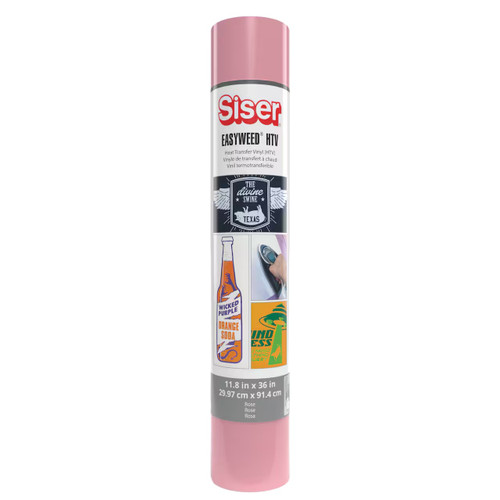 Siser EasyWeed Heat Transfer Vinyl 11.8"X36" Roll-Rose - 5A003K1V-1HFC3 - 810078550655