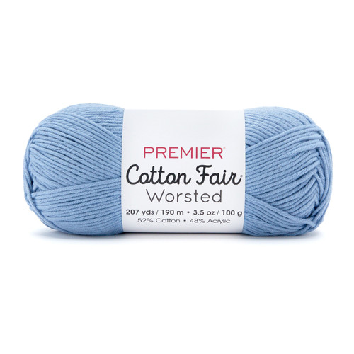 Premier Yarns Cotton Fair Worsted Yarn-Chambray - 5A003KDT-1HFRJ - 840166857427