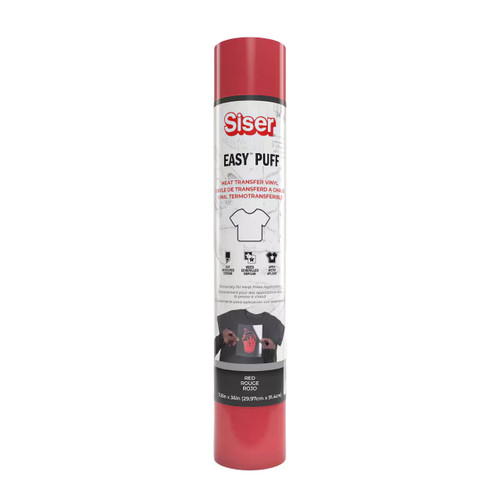 Siser Easy Puff Heat Transfer Vinyl 11.8"X36" Roll-Red - 5A003K13-1HFC6 - 810078551744
