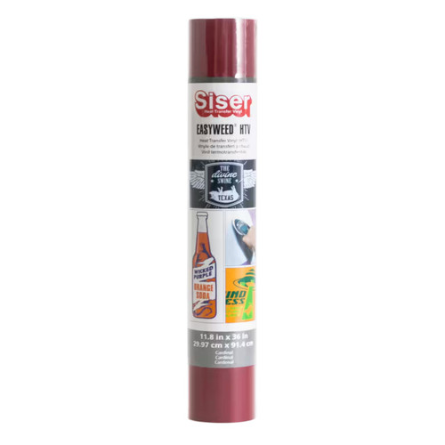 Siser EasyWeed Heat Transfer Vinyl 11.8"X36" Roll-Cardinal - 5A003K0Z-1HFC7 - 854209008400