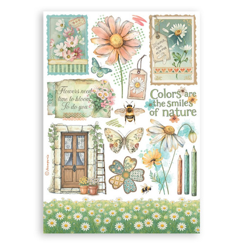 Stamperia A5 Washi Pad 8/Pkg-Daisy Art - 5A003K5G-1HFHN