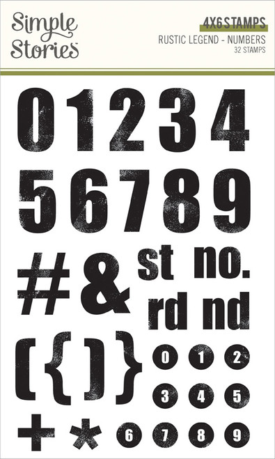 Simple Stories Rustic Legend Photopolymner Stamps-Numbers - 5A003JRX-1HDZD - 810191524212