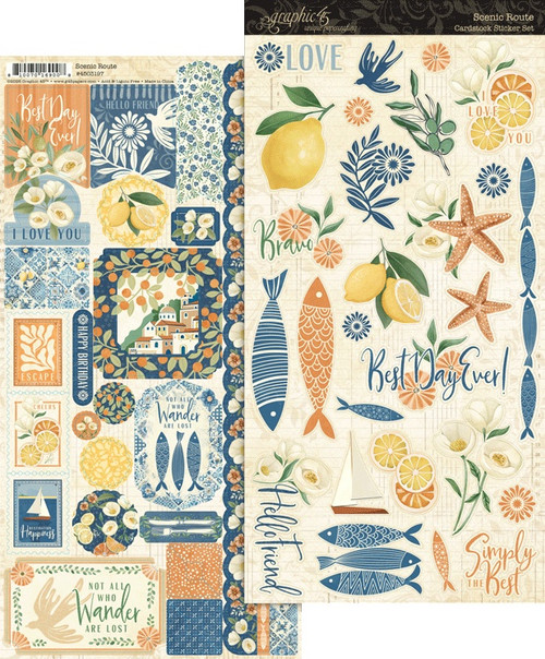 Graphic 45 Sticker Sheet-Scenic Route - 5A003JZX-1HF9H - 810070169008