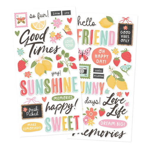 Simple Stories Foam Stickers-Pink Lemondade - 5A003JQ7-1HDX6