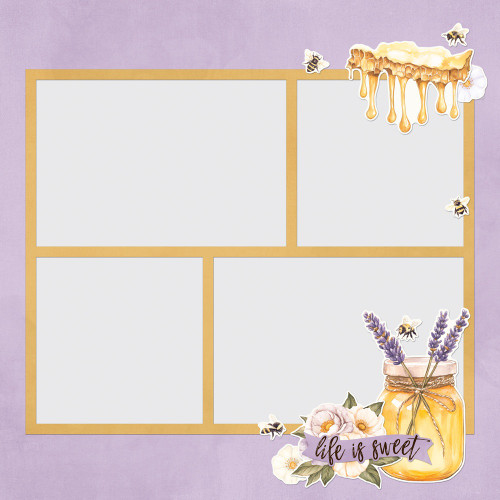 Simple Stories Simple Page Pieces Die Cuts-Simple Vintage Lavender Fields - 5A003JQV-1HDXM