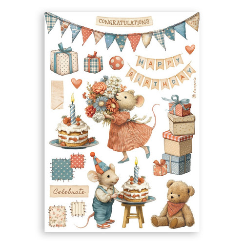 Stamperia A5 Washi Pad 8/Pkg-Family - 5A003H4J-1HC7W