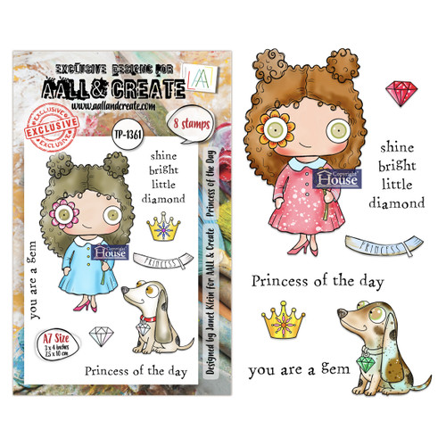 AALL And Create A7 Photopolymer Clear Stamp Set-Princess of the Day - 5A003K3Y-1HFFS - 5061097791535