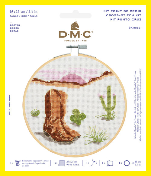 DMC Counted Cross Stitch Kit-Boots - 5A003JWH-1HF5T - 3357995048874