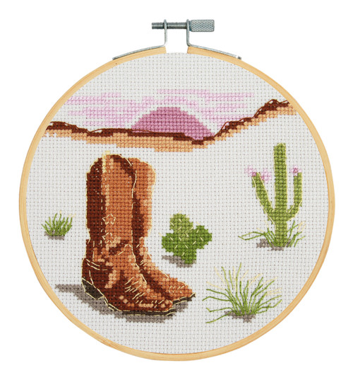 DMC Counted Cross Stitch Kit-Boots - 5A003JWH-1HF5T