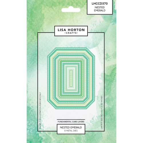 Lisa Horton Crafts Fundamentals Die Set-Nested Emerald - A5003K8B-H1FKK - 780627351616
