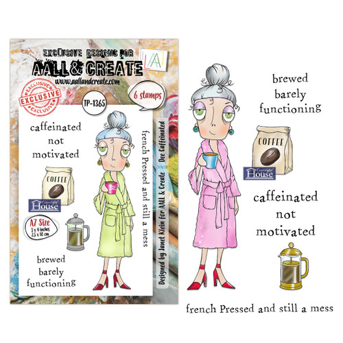 AALL And Create A7 Photopolymer Clear Stamp Set-Dee Caffinated - 5A003K3V-1HFG1 - 5061097791573