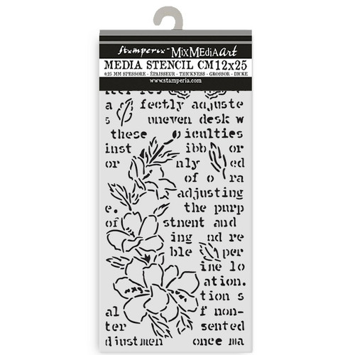 Stamperia Stencil 4.72"X9.84"-Secret Diary Butterfly And Flower - 5A003K56-1HFHR - 5993110050964