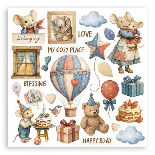 Stamperia Assortment Rub-On 6.1"x6.1" 6/Pkg-Family - 5A003H43-1HC8P