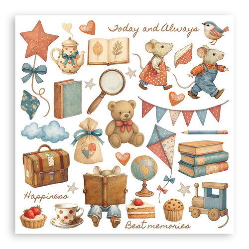 Stamperia Assortment Rub-On 6.1"x6.1" 6/Pkg-Family - 5A003H43-1HC8P