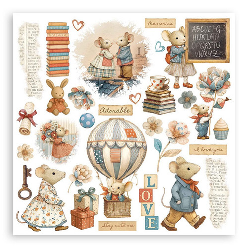 Stamperia Assortment Rub-On 6.1"x6.1" 6/Pkg-Family - 5A003H43-1HC8P