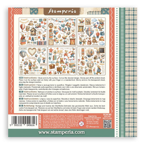 Stamperia Assortment Rub-On 6.1"x6.1" 6/Pkg-Family - 5A003H43-1HC8P