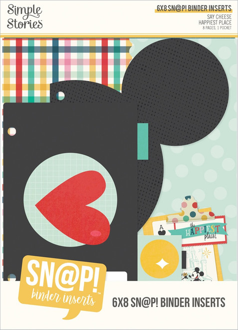 Simple Stoires SN@P! Binder Inserts 6"X8"-Say Cheese Happiest Place - 5A003JNL-1HDVL - 810191522973