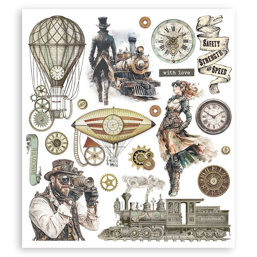 Stamperia Assortment Rub-On 8"X9" - 6/Pkg-Voyages Fantastiques - 5A003H46-1HC8S