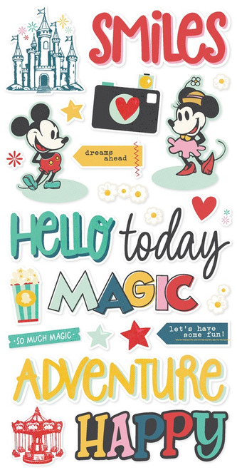 Simple Stories Foam Stickers-Say Cheese Happiest Place - 5A003JN0-1HDVN