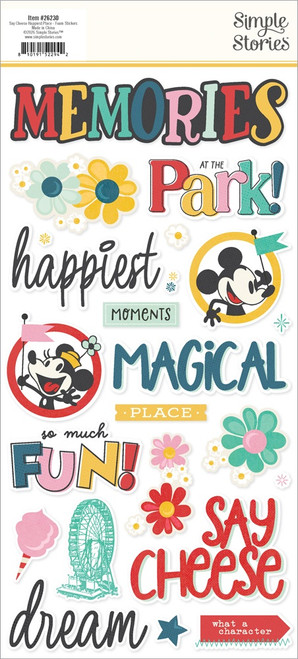 Simple Stories Foam Stickers-Say Cheese Happiest Place - 5A003JN0-1HDVN