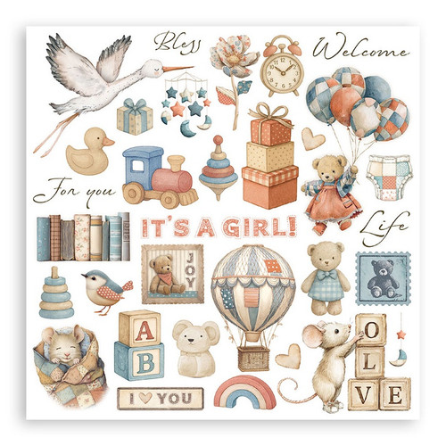 Stamperia Rub-On Assortment 6/Pkg-Baby - 5A003H4Q-1HC99