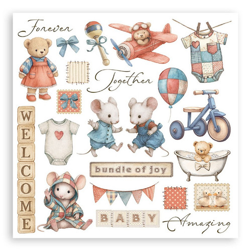 Stamperia Rub-On Assortment 6/Pkg-Baby - 5A003H4Q-1HC99