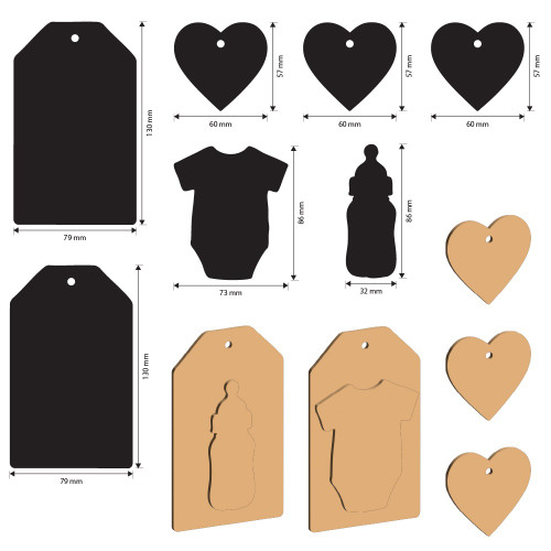 Stamperia Crafty Shapes-Baby Plates - 5A003H5R-1HC95