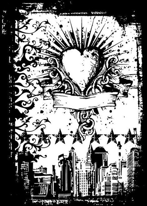 Tim Holtz Cling Rubber Components Stamp-Urban Tattoo - 5A003J4H-1HDBZ - 732388248636