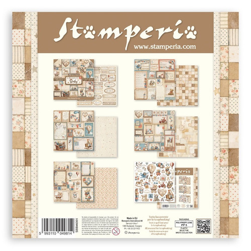 Stamperia Mini Pad, Ephemera And Die Cuts-Baby - 5A003H52-1HC93