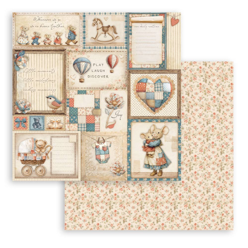 Stamperia Mini Pad, Ephemera And Die Cuts-Baby - 5A003H52-1HC93