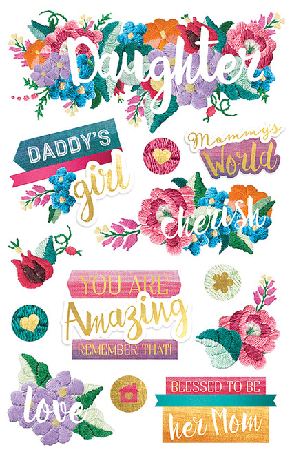 Paper House 3D Stickers 4.5"X7.5"-Daughter - STDM296E