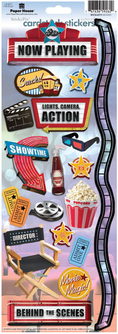Paper House Cardstock Stickers-Movies - STCX0171 - 767636592629