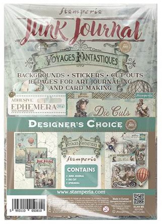 Stamperia Junk Journal, Ephemera And Die Cuts-Voyages Fantastiques - 5A003H5L-1HC74 - 5993110050810