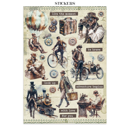 Stamperia Junk Journal, Ephemera And Die Cuts-Voyages Fantastiques - 5A003H5L-1HC74