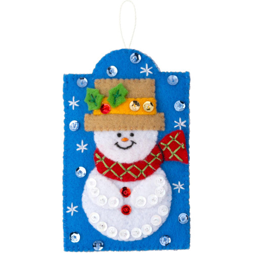 Buciall Felt Gift Tags Applique Kit Set Of 12-Holiday Gift Tags - 5A003MMN-1HJ3Y
