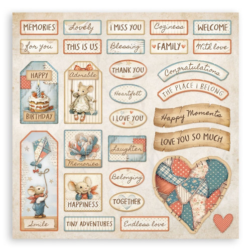 Stamperia Pad And Rub-On Kit-Family - 5A003H61-1HC7D