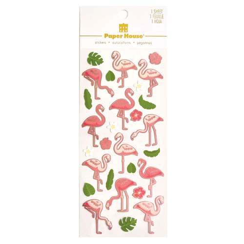 Paper House Foil Stickers-Flamingos - TFE0060E - 767636848962
