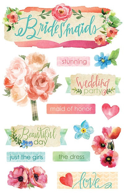 Paper House 3D Stickers-Bridesmaids - STDM255E - 767636377509