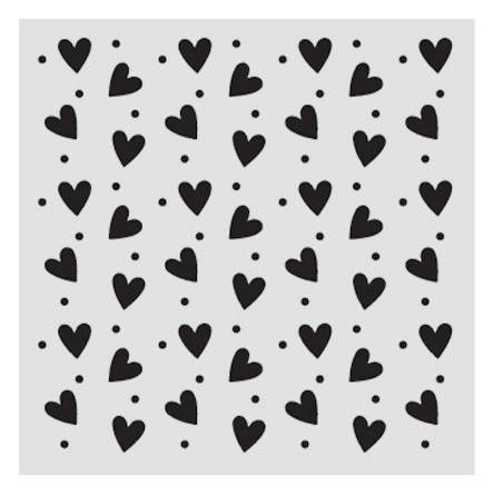 Stamperia Stencil 4.72"X 4.72"-Family Heart Texture - 5A003H5X-1HC7G