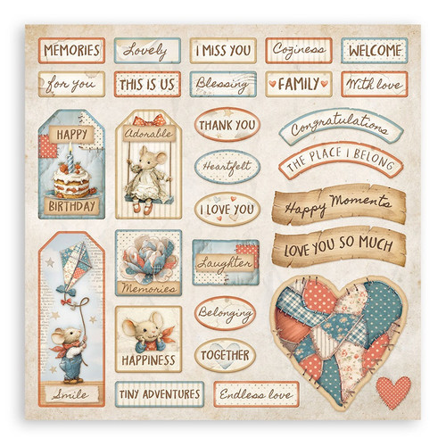 Stamperia Double-Sided Paper Pad 8"X8" 10/Pkg-Family - 5A003H48-1HC7P