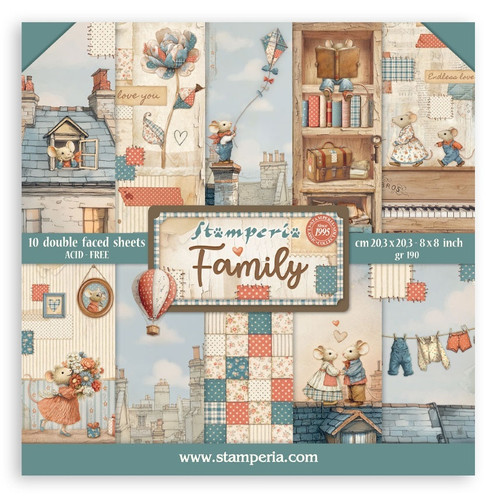 Stamperia Pad, Ephemera And Die Cuts-Family - 5A003H4T-1HC7J