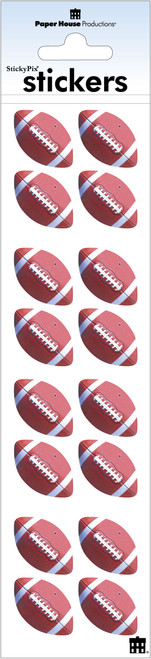 Paper House Stickers 2.5"X9.5"-Footballs - PHST2X2-2064E - 767636251694