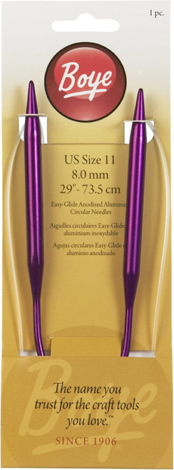 Boye Circular Knitting Needle 29" -Size 11 - 5A003MM0-1HJ30 - 070659906534
