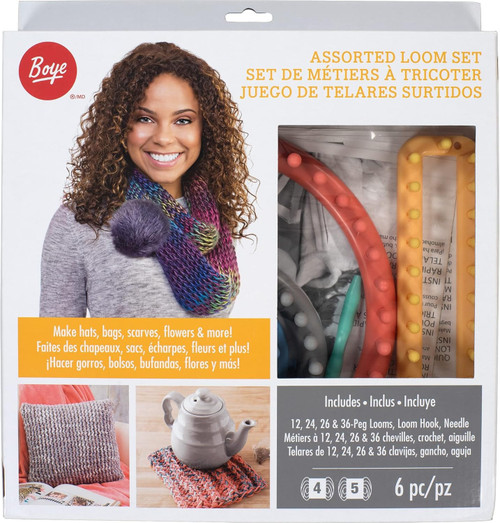 Boye Loom Set Assorted Shapes 6/Pcs-Loom Set Assorment Shapes 6/Pcs - 5A003MLY-1HJ2Y - 192887657771