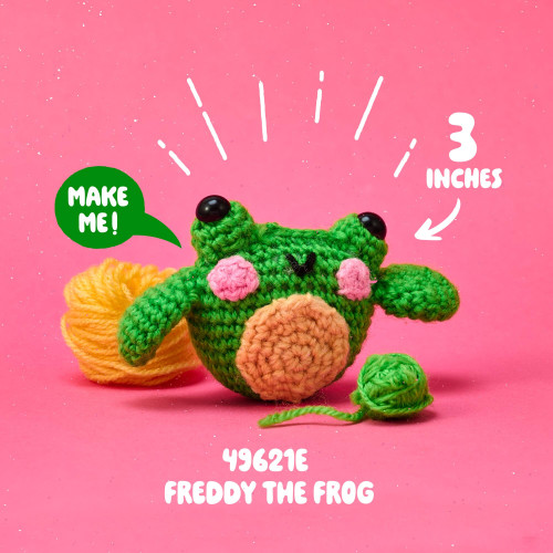 Bucilla Amigurumi Kit - Freddy The Frog-3"X2.75"X1.75" - 5A003GJ1-1HBL6 Bucilla Amigurumi Kit - Freddy The Frog-3"X2.75"X1.75" - 5A003GJ1-1HBL6