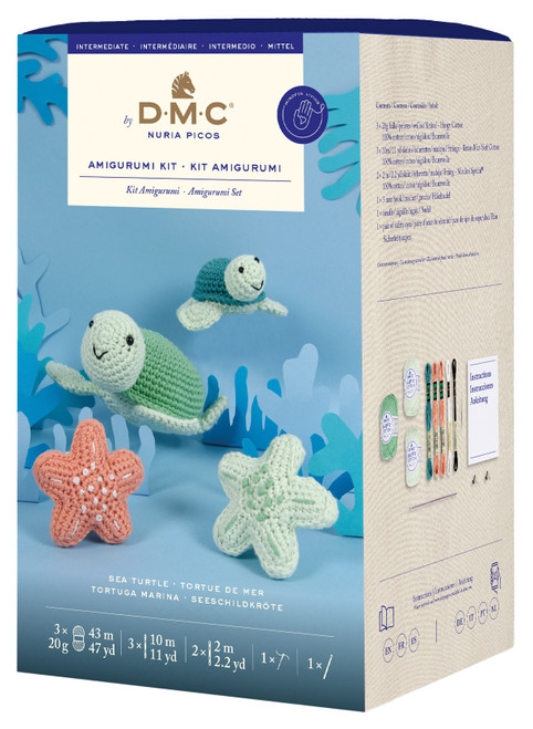 DMC Amigurumi Kit-Turtles & Starfish - 5A0039KJ-1H8SM - 3357995059078