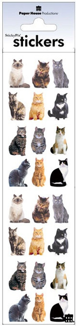 Paper House Stickers 2.5"X9.5"-Mini Mixed Cats - PHST2X2-2047E - 767636251816