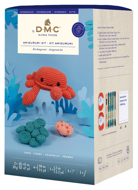 DMC Amigurumi Kit-Crab & Corals - 5A0039KL-1H8SP - 3357995059092